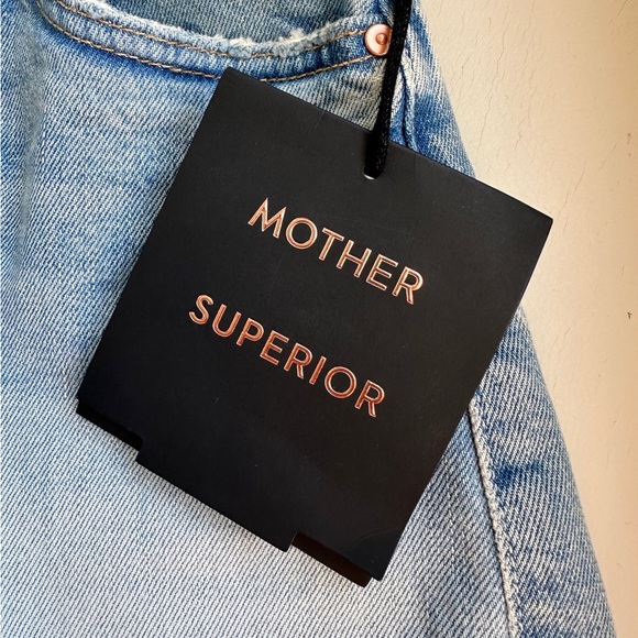 NWT MOTHER The Tomcat Kick Fray Button Fly Distressed Denim Jean Shorts Size 24 - Picture 13 of 14